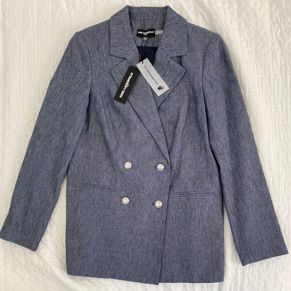 ⭐️NEW⭐️Karl Lagerfeld Paris Women Linen Blazer